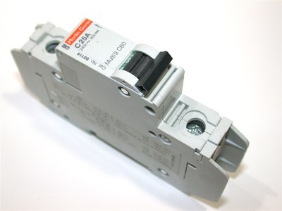 UP TO 3 MERLIN GERIN MULTI 9 C60 25 AMP TYPE C 240V 1 POLE CIRCUIT BREAKER 60114
