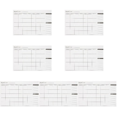 7 Pcs Schedule Work Office Desk Calendar for Month Daily Planner