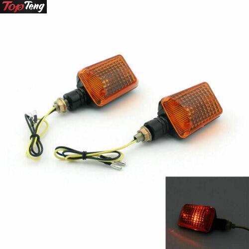 2 x Motorcycle Turn Signal Light Lamp Blinkers Short Stalk Amber Lens CN