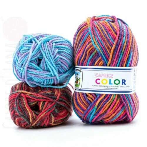 Filati colori sfumati in lana per hobby creativi