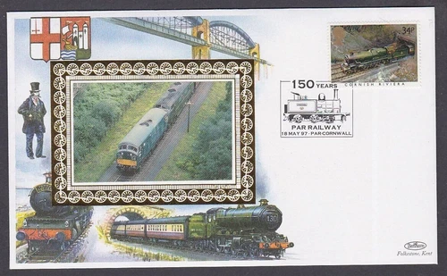 Great Britain 1997 Benham Silk Trains Cover Par Railway Cornwall Cornish Riviera