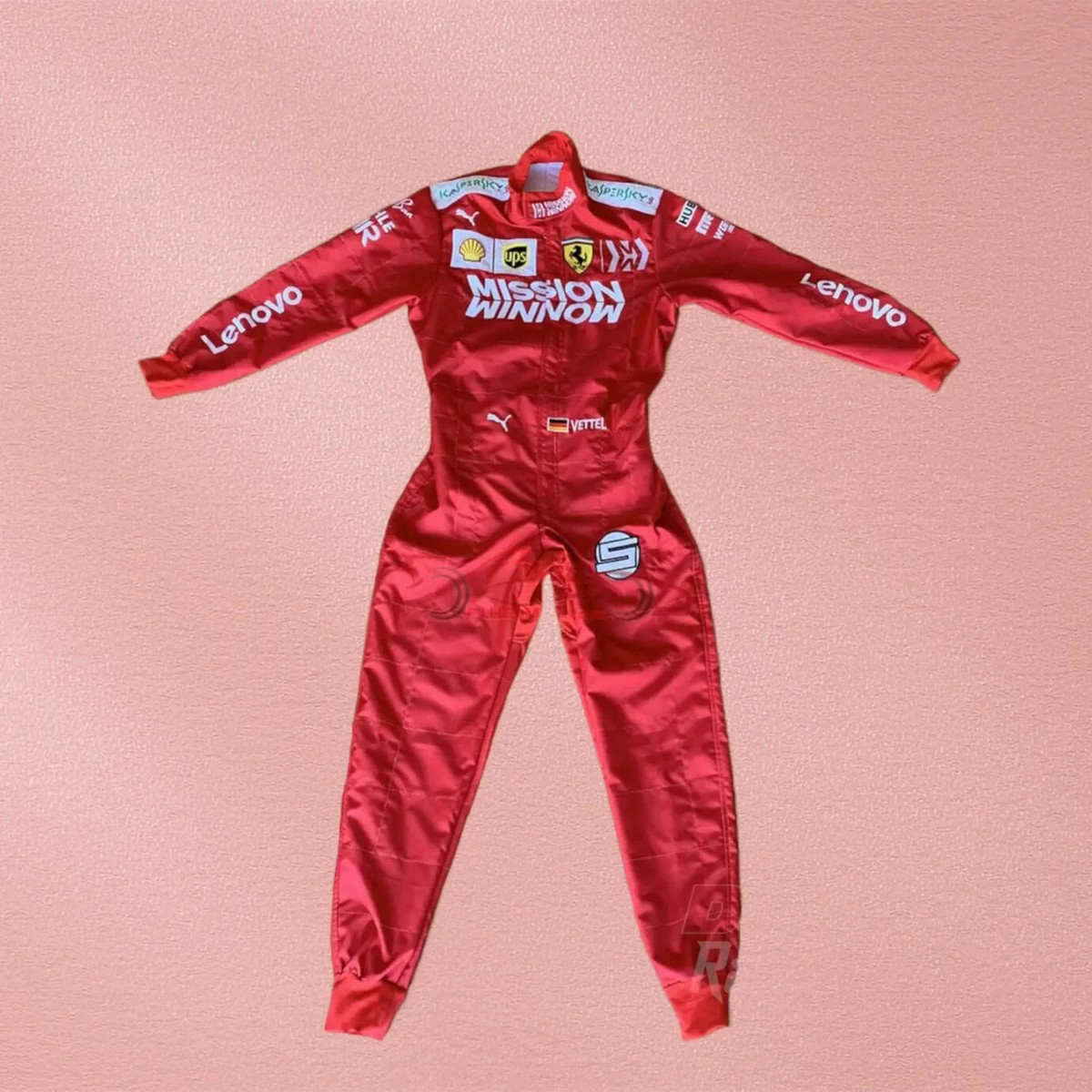 Sebastian Vettel Ferrari Mission Winnow F1 Embroidered Racing Suit