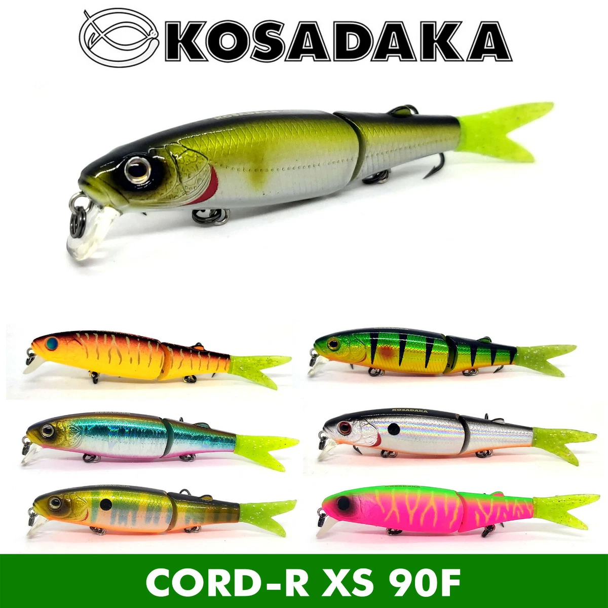 KOSADAKA CORD-R XS 90F 2 SECTION FLOATING FISHING BAIT MINNOW LURE 90mm 7.75g