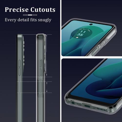 For Motorola Moto G 5G 2024/2023 Clear Case Shockproof TPU Cover/Tempered Glass - Picture 33 of 34