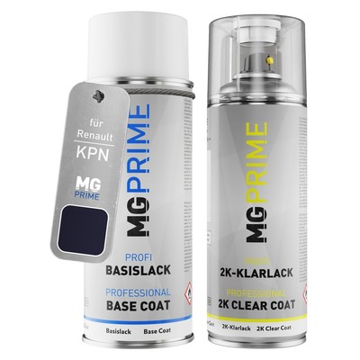 Autolack 2K Spraydosen Set für Renault KPN Gris Titanium Nacre Metallic