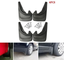 4Pcs Mudguards Mud Flaps Splash Guards For Car Suv Fender Black Abs Soft Plastic