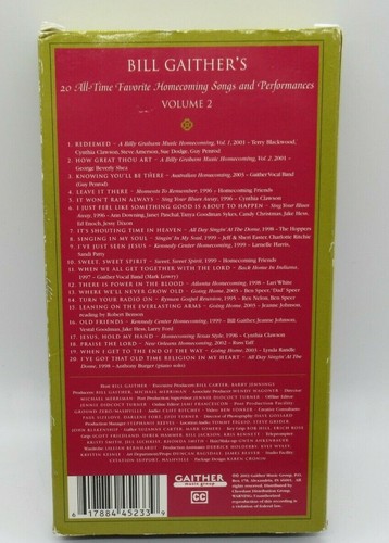 BILL GAITHER - 20 ALL-TIME FAVORITE HOMECOMING SONGS & PERFORMANCES VHS VIDEO - Picture 2 of 2