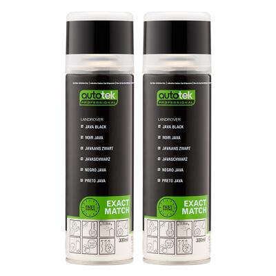 Autotek Exact Match Aerosol-Sprühfarbe Landrover Java schwarz 300 ml x2