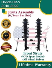 Front Struts With Sway Bar For 2016-2022 Honda HR-V 1.8L 4X4 Lifetime Warranty