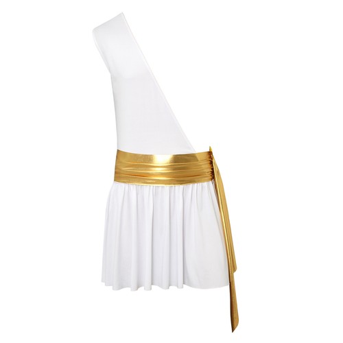 Men Ancient Greek Roman Skirts Costume One Shoulder Ruffle Skirt Cosplay Outfits - Picture 40 of 81