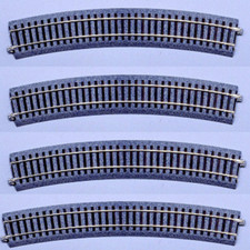 Kato 2-230 HO Scale 670mm 26 3/8" Radius 22.5 Curve Track 4 pcs UniTrack