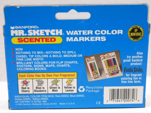 Vintage Sanford Mr Sketch duftende wasserfarbene Marker aus altem Lagerbestand 4er-Pack - Bild 2 von 5