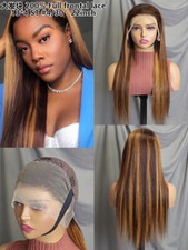 200 Density 13x4 Lace Frontal Wig 22 Inch 4/30 Straight Human Hair Wig