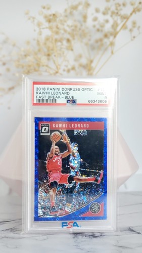 2018-19 Donruss Optic Kawhi Leonard SSP /50 Fast Break Blue Prizm Refractor PSA9 - Bild 1 von 2
