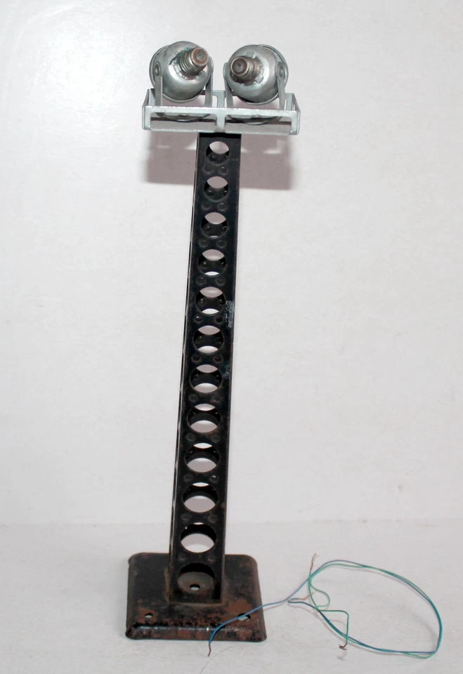 RARE LIONEL O PYLONE ECLAIRAGE GARE DE TRIAGE ET DEPOT ELECTRIFIÉ, 2 SPOT H:29cm - Photo 4/4
