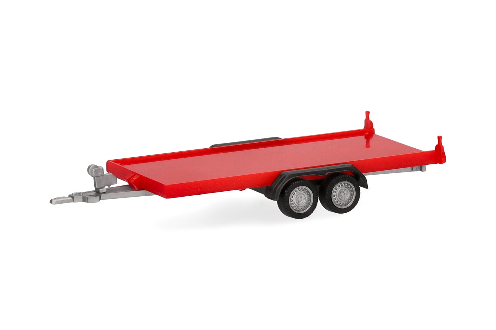 Herpa 052450-004 PKW-Transportanhänger 2achs, rot 1:87, NEU - Modellauto