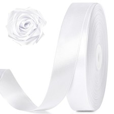White Satin Ribbon 1 Inch x 100 Yards