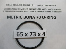 65mm ID x 73mm OD x 4mm thick O-ring. Buna-70. Quan 1.