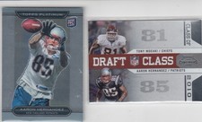 2010 Aaron Hernandez Topps Platinum & Contenders Draft ROOKIE CARD - Patriots. rookie card picture