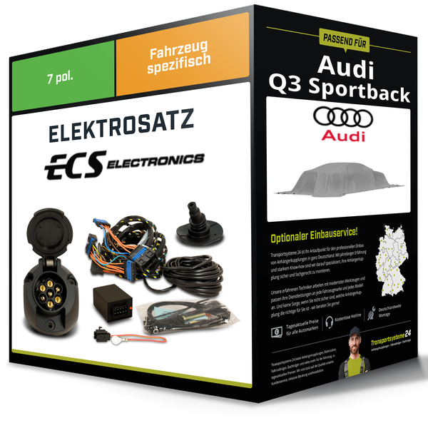 Elektrosatz 7-Pol Spezifisch für Audi Q3 Sportback 09.2025-Jetzt NEU-image