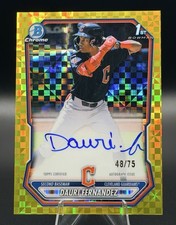 2026 Bowman Chrome Dauri Fernandez Yellow X-Fractor /75 Auto 1st Bowman #CPA-DF