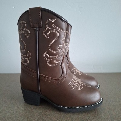 Canyon Trails Brown Western Boots Toddler Size 5 Cowboy/girl Faux Leather Rodeo