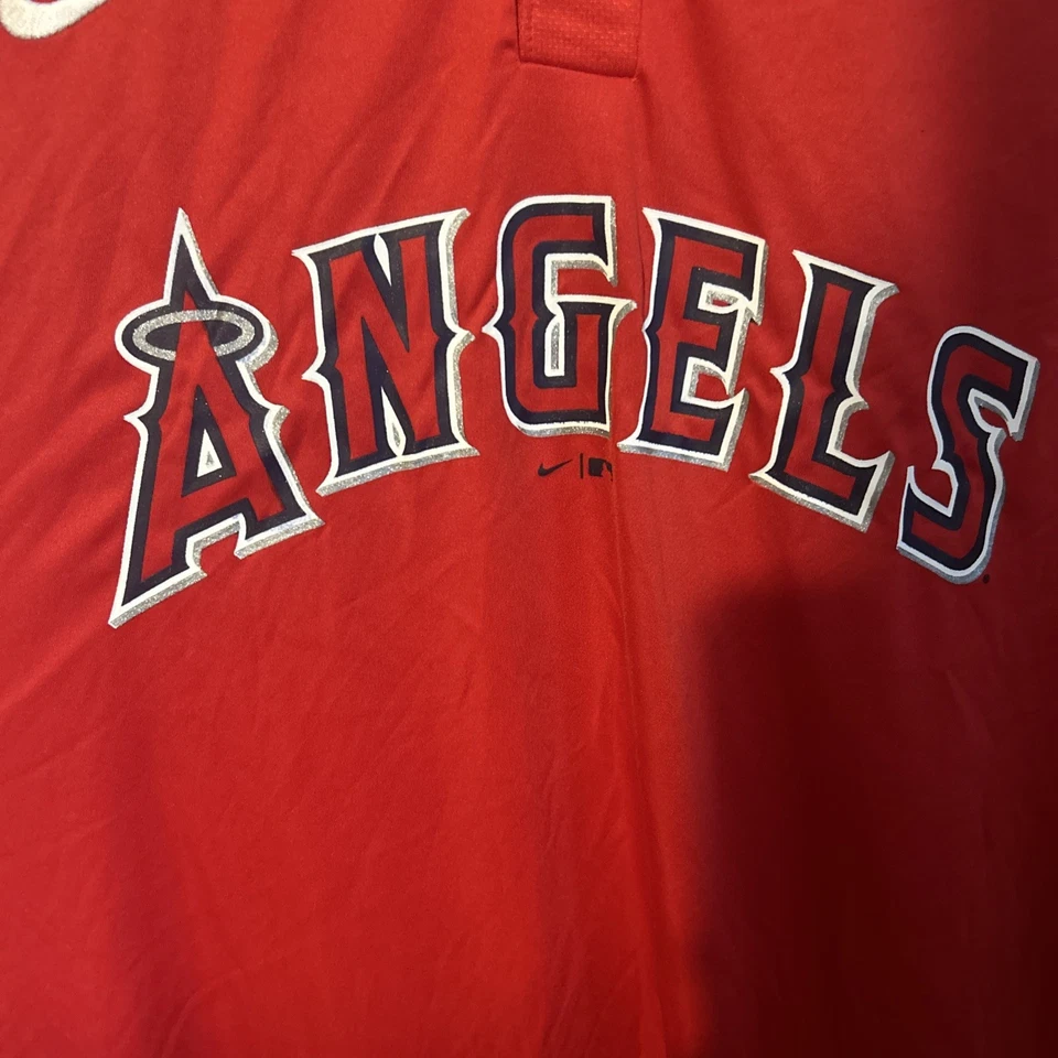 Los Angeles Angels Nike Jersey Material T-Shirt Mens Large Red MLB NWOT Blank - Image 2 of 4