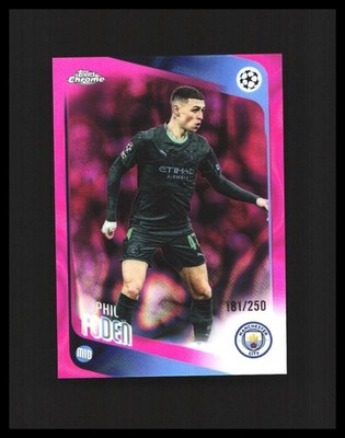 2025-26 Phil Foden Chrome UEFA Club Competitions Pink Lava /250 #103 MCFC
