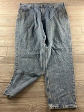 Carhartt Carpenter Jeans Men  s Blue Tapered Medium Wash Denim Work Outdoor