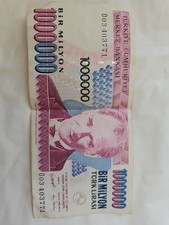 vintage 1,000,000 Turkish Lira banknote