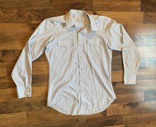 H BAR C CALIFORNIA RANCHWEAR BUTTON DOWN PEARL SNAP 16 35 LIGHT BLUE