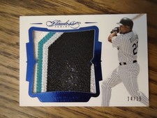 2017 Panini Flawless Jumbo Patches Carlos Delgado #P-CA 14/15 Sapphire Card MLB