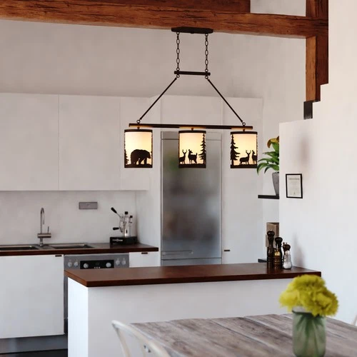 Vaxcel Lighting H0302 3 Light 38"W Chandelier - Bronze - Picture 5 of 11