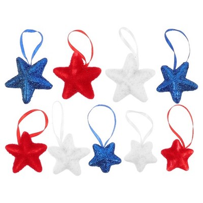 9 Pcs Patriotischer Hängeschmuck Hängender Stern Sternverzierung
