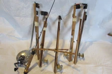 Ice Fishing Wooden 5 Tip Ups jig pole ice skimmer  Winter Fishing ice fishing