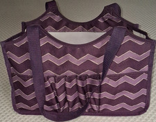 Borsa tote organizer artigianale piccola utility Chevron viola Thirty-One