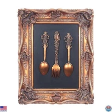 S-MANTIS Antique Pediment Vintage Wall Sculpture - Unique Spoon Design Wall Art