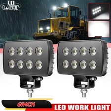 waterproof 6-inch 80W 10000LMS, 2X LED tractor work light truck floodlight