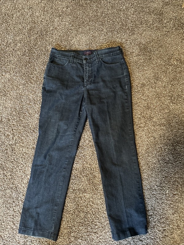 NYDJ premium jeans Tummy Tuck High Rise Bootcut dark wash Denim Casual size 8 