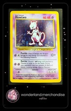 Mewtwo Holo Rara 10/102 Set Base Illimitato 1999 WOTC Carta Pokemon LP