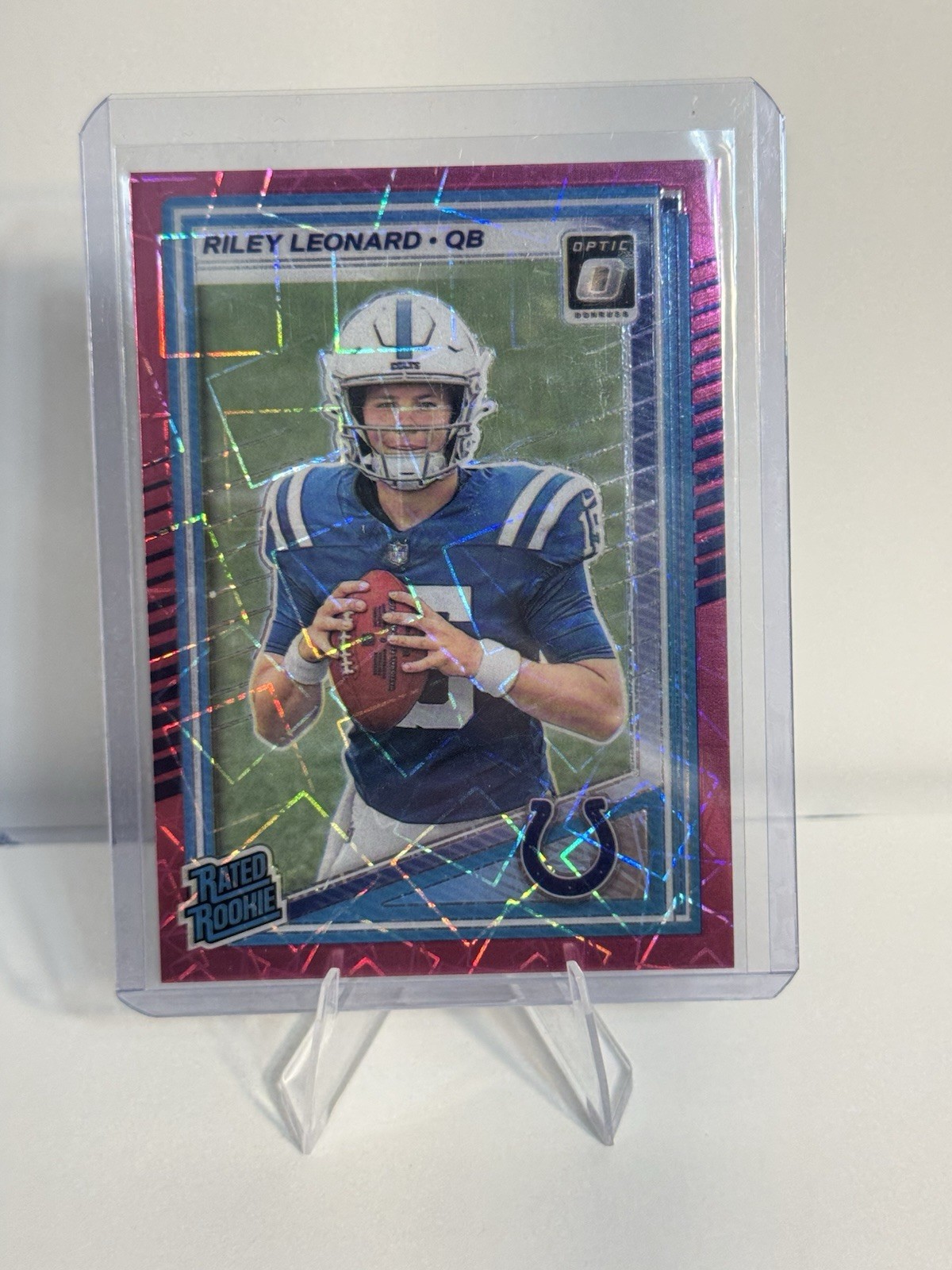 2025 Panini Donruss Optic - Rookie Riley Leonard #255 Pink Velocity Prizm /99
