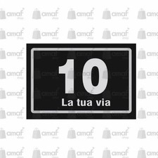 Targhetta Numero Civico Esterno 10x15 In Alluminio Personalizzabile Spessore 3mm