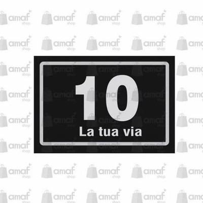 Bürgernummernschild außen 10x15 aus Aluminium personalisierbar Stärke 3 mm