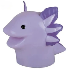Rhode Island Novelty - Stretchy Rubber Hand Puppet - AXOLOTL [Purple - 6 inch]