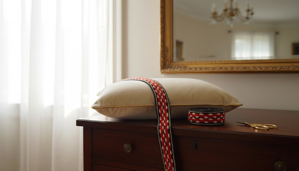 Cinta de borde de encaje rojo negro de piel de algodón Jacquard adorno de cos...