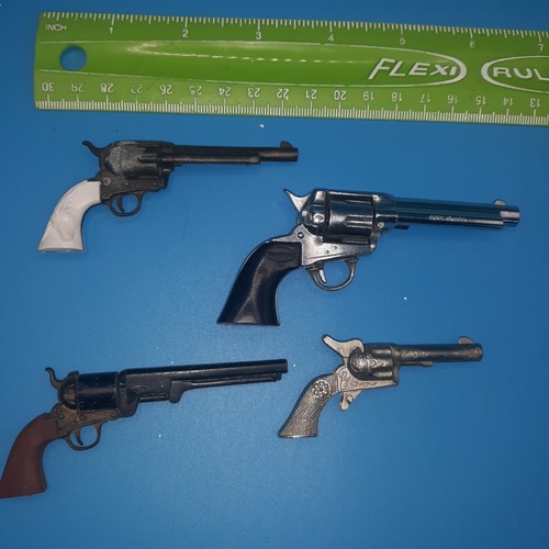 Vintage Mini Cap Guns Metall 4 Stück