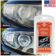 DIY Headlight Restorer All-in-One Kit w/Polishing Paste Sealant Tape Drill Adapt