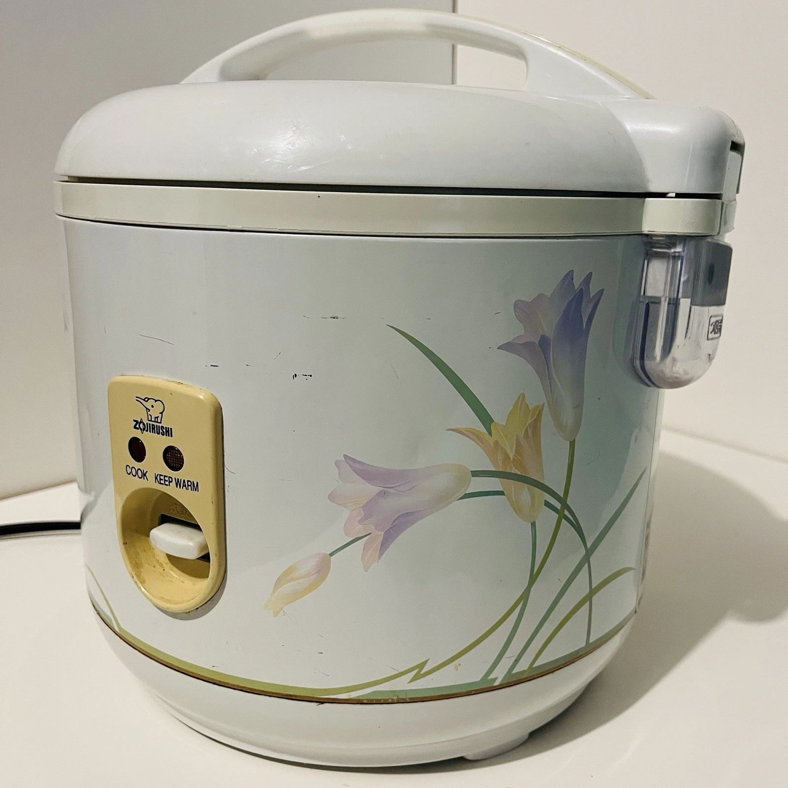 Zojirushi Rice Cooker /Warmer 10 Cup NRC-18 Floral Design TESTED Works ORCHIDS