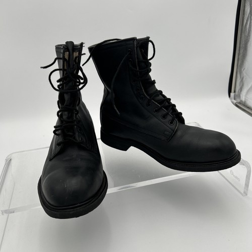 VTG 1994 Men Military Wolverine World Wide Black Steel Toe Combat Boots 10W 👀👇 - Picture 5 of 16