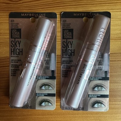 Lot Of 2 Maybelline New York Sky High Lash Mascara - 801 Very Black (0.2 oz)